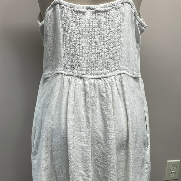 Universal Thread Button Front White Textured Linen Blend Sundress Pockets XL - Picture 5 of 16